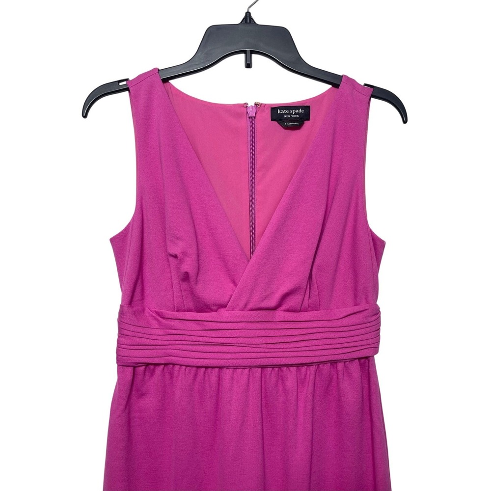 New Kate Spade New York Pink V-Neck Ponte Dress Size 14 - Picture 6 of 11